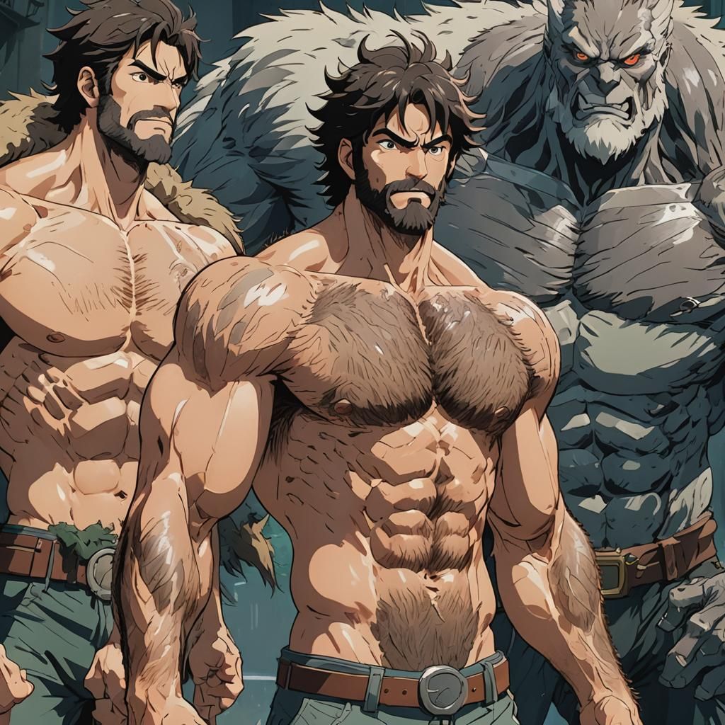 Shirtless Super hero