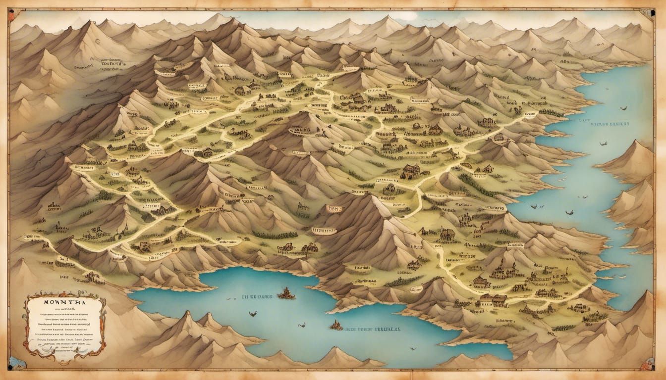 Map of Montara Sierpento: Estates and Villages