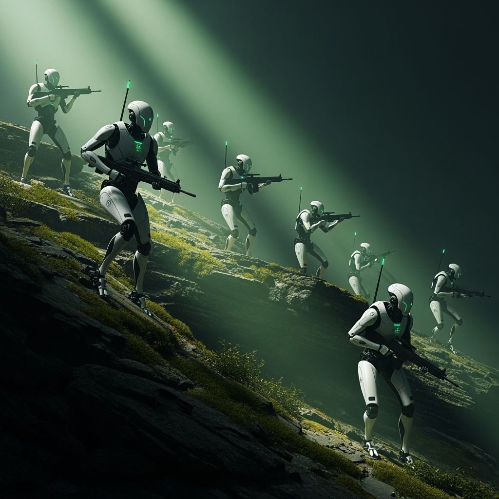 Robots Deploying on Jagged Terrain with Green Light