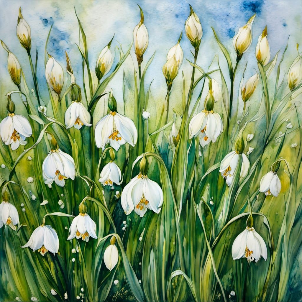 Spring snowflakes (Leucojum vernum)