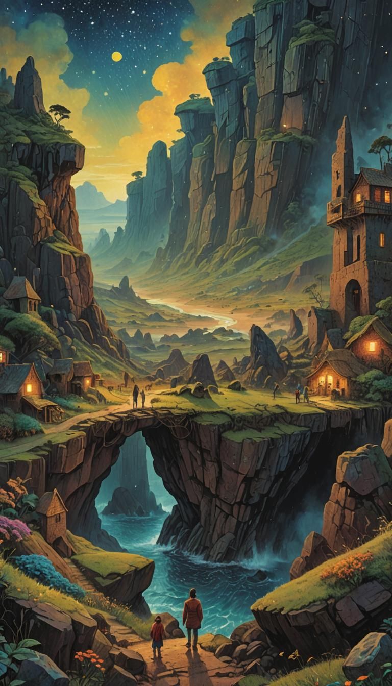 Whimsical Storybook Fantasy Epic in Maximalist Style