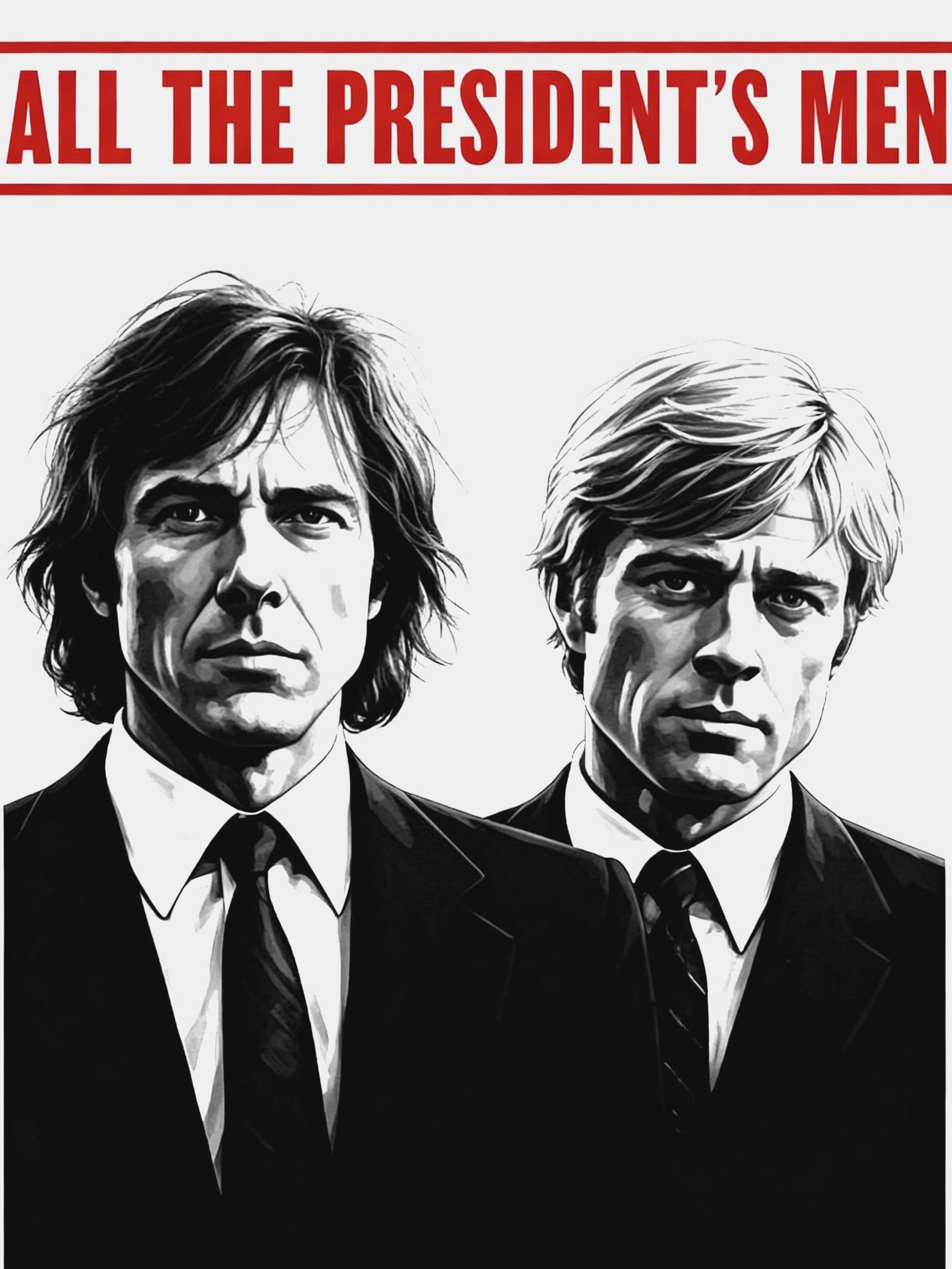 All The President's Men Movie Poster: Hoffman & Redford