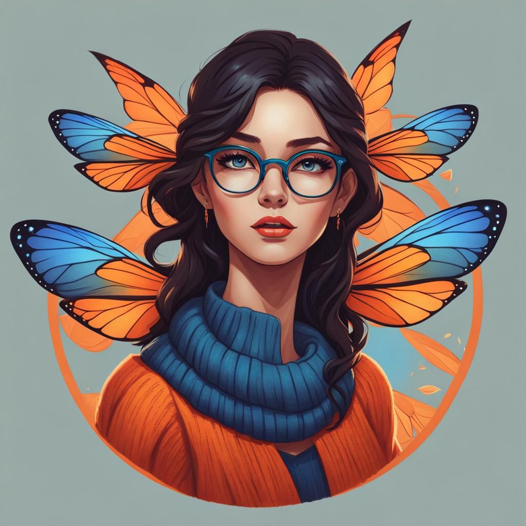 Dragonfly Fae with Heterochromatic Eyes