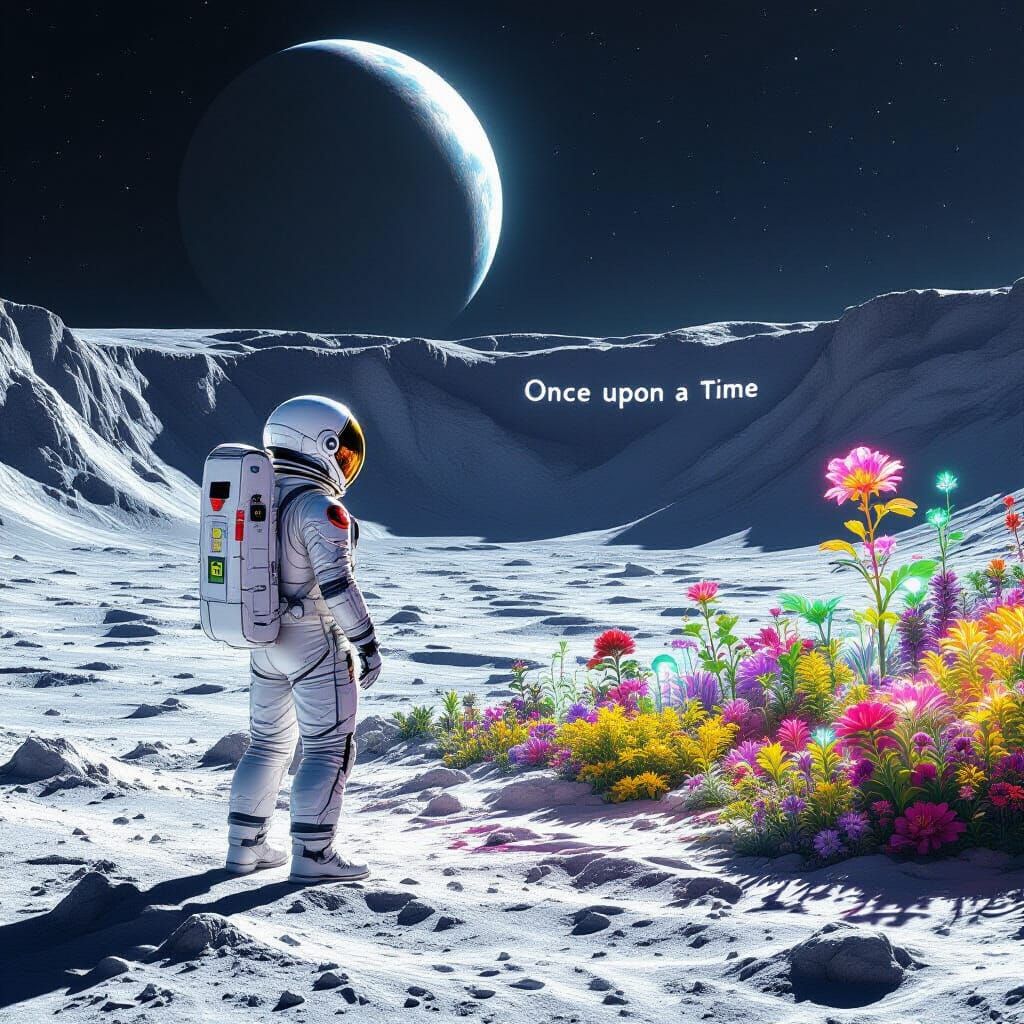 Astronaut Finds Biopunk Garden on Barren Moon
