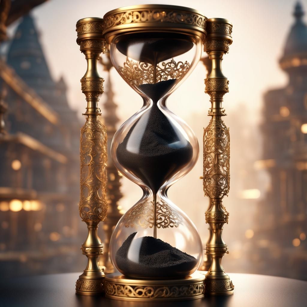Black Sand Hourglass