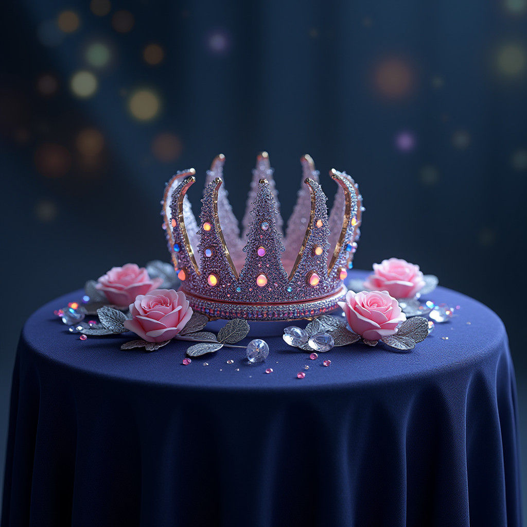 Galaxy Crown Jewel Display in Ethereal Lighting