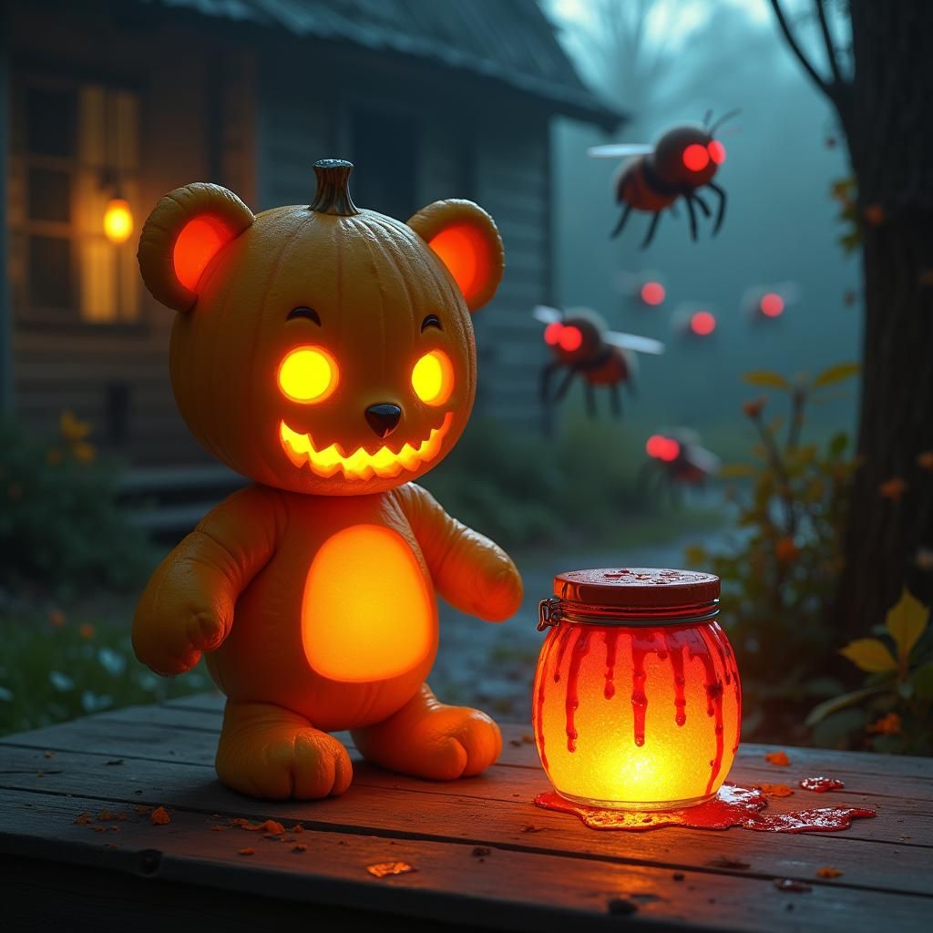 Pumpkin bear and the haunted hive