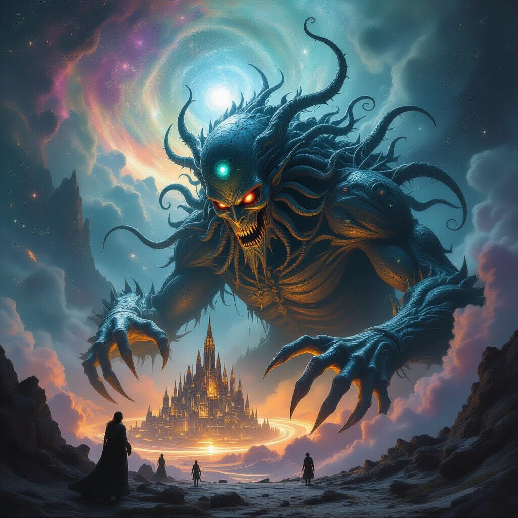 Cosmic Deity Crafts Miniature World in Nebula