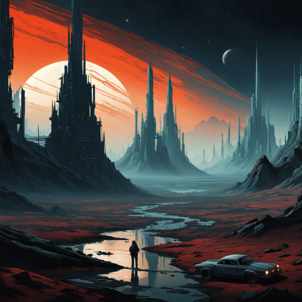 Vibrant Sprouts Emerge from Cosmic Stardust in Earthy Cerami...