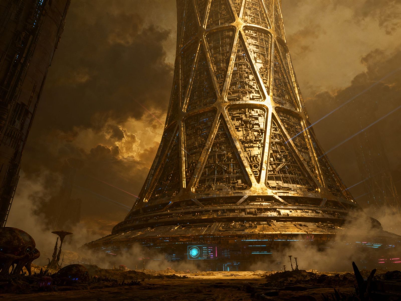 Alien Skyscraper Henge: Mechanized Mega-Artifact