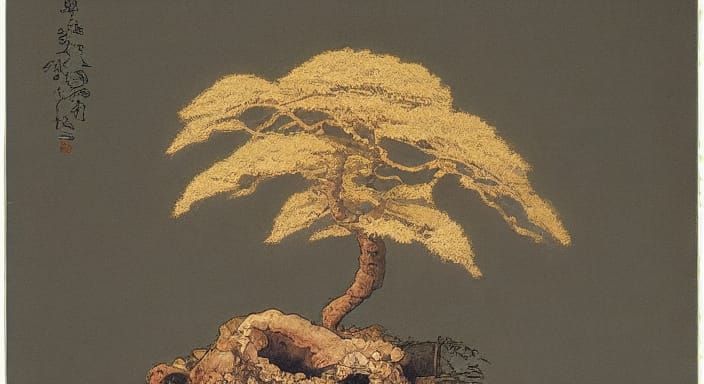 Ethereal Bonsai Tree in Soft Light