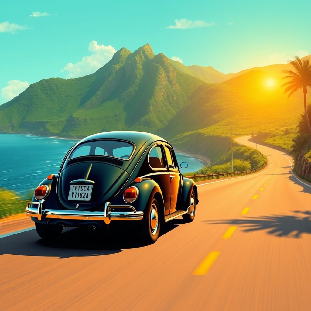 Vibrant Coastal Beetle Roadster