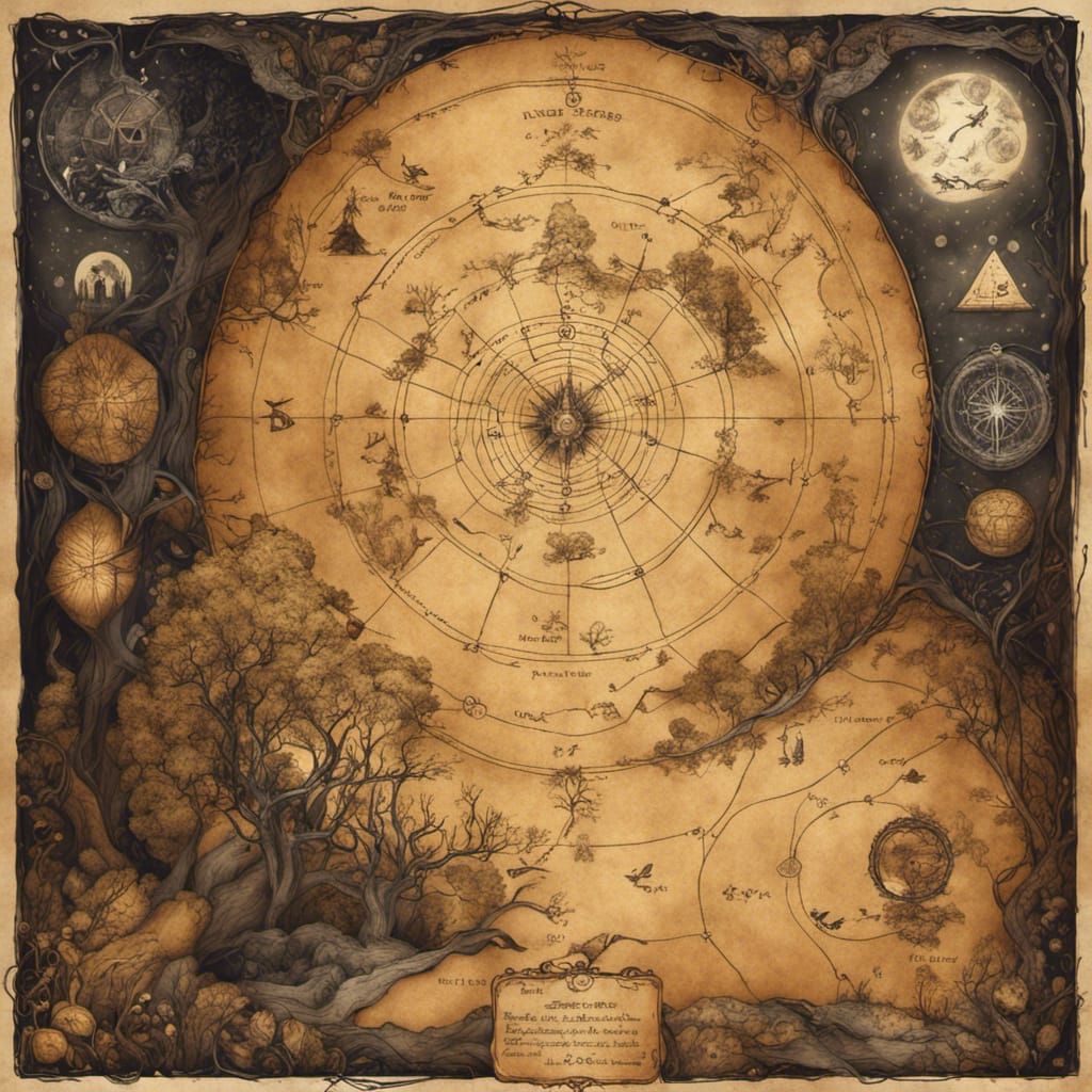 Nature Witch's Magical Map of Enchanted Forests