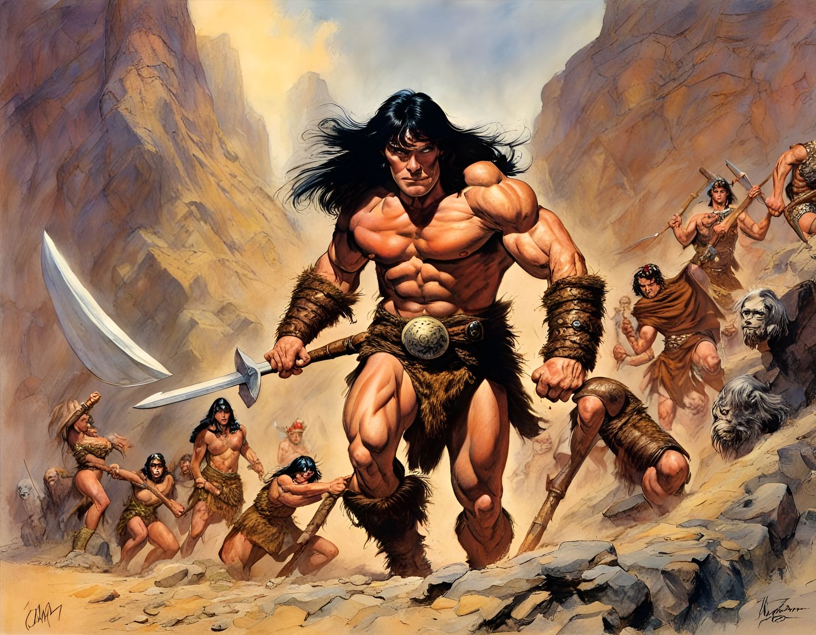 Conan the Barbarian in Fantasy Style