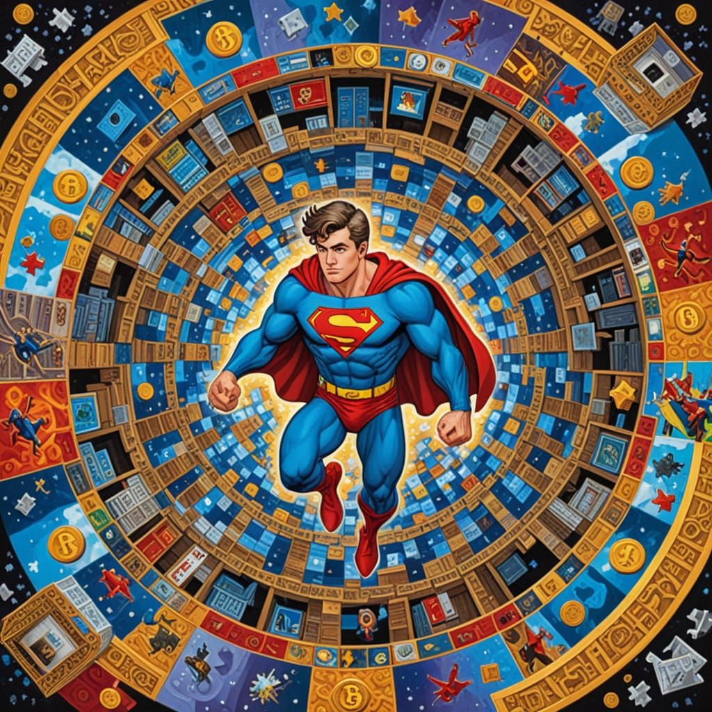 Superman Lost in crypto library universe