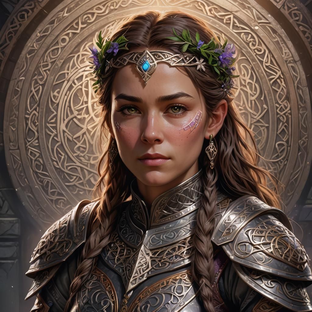 Celtic Warrior Concept Art in Digital Painting Style