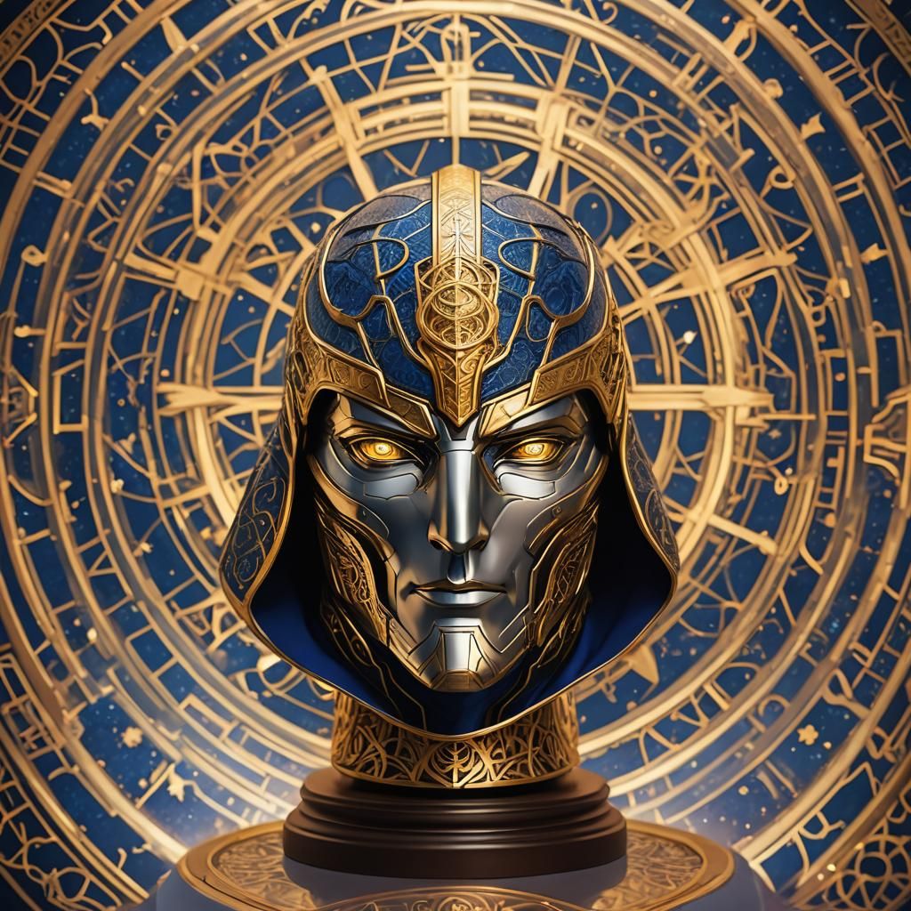 Mystical Doctor Strange Helmet with Cosmic Symbols