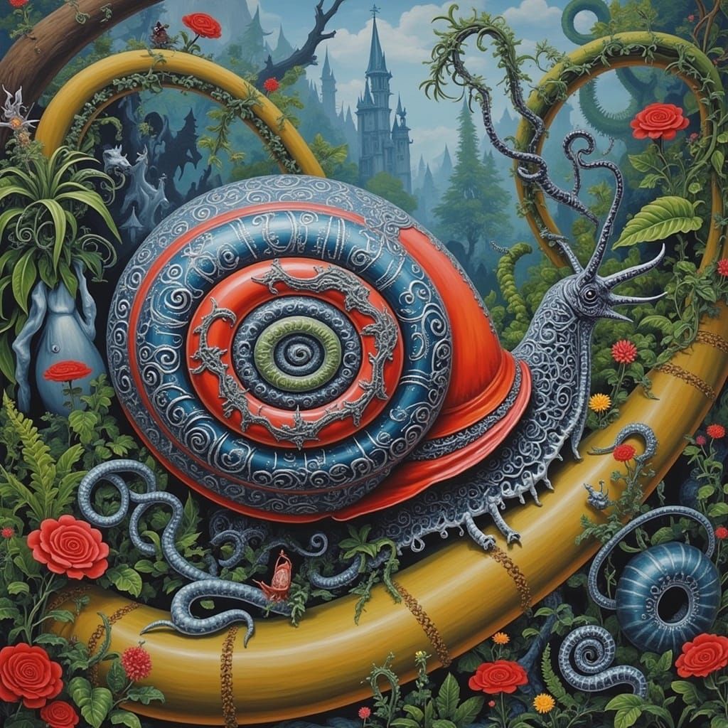 Giant Snail in Enchanted Forest