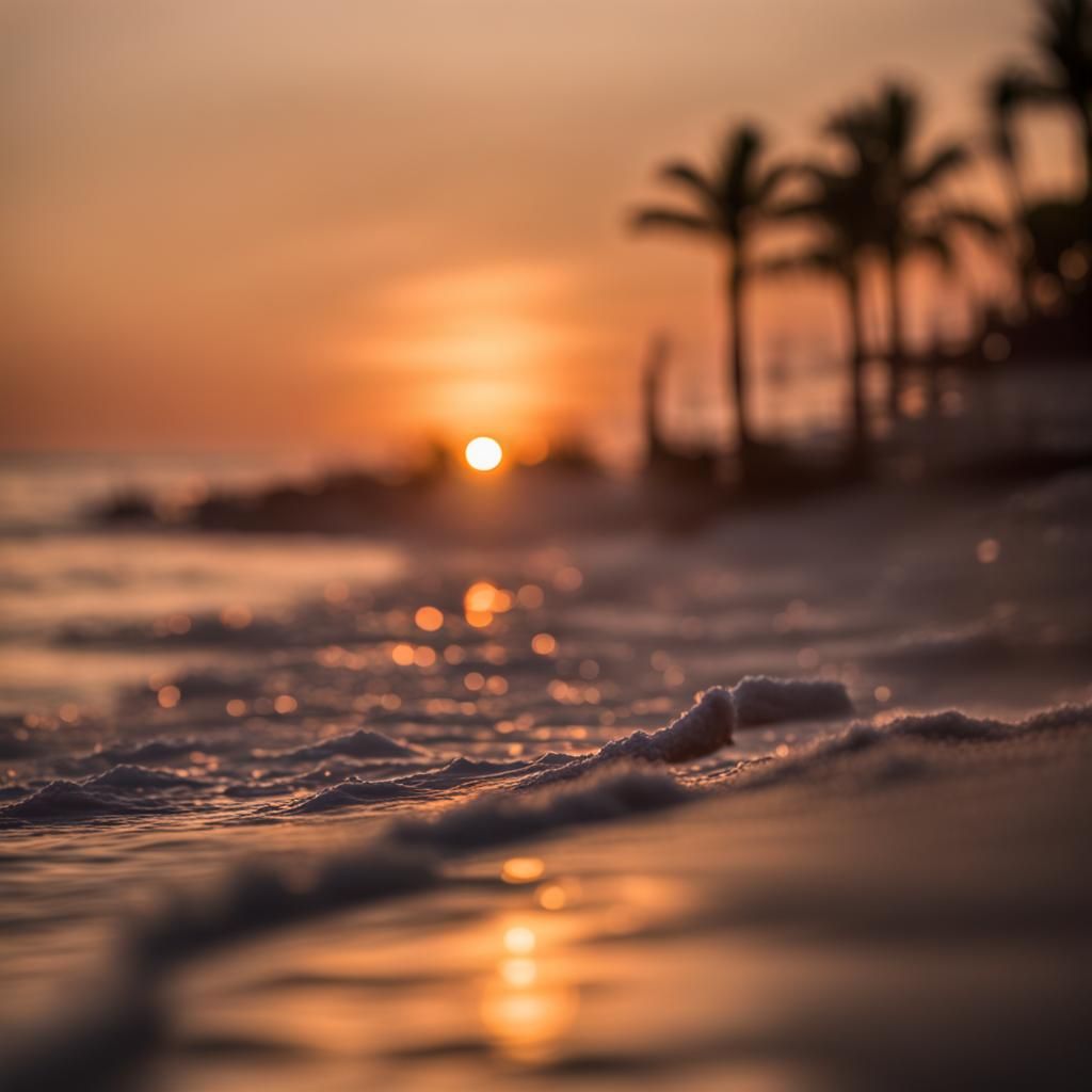 Beach Sunset: Professional Photography with Bokeh