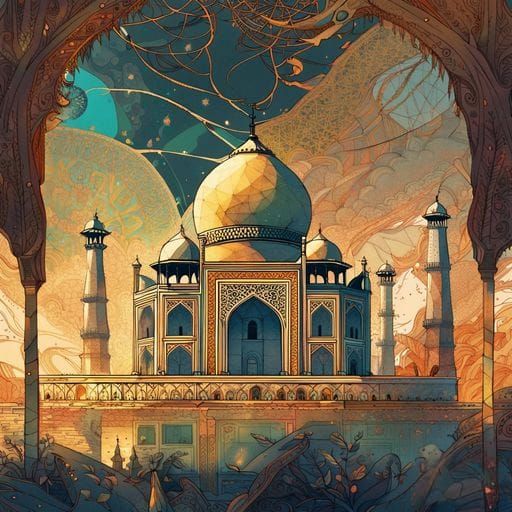 The Majestic Taj Mahal: An AI Render