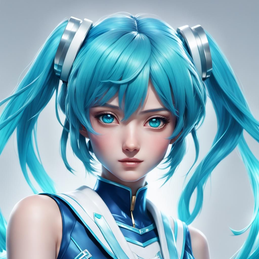 Sailor Mercury Hatsune Miku Portrait