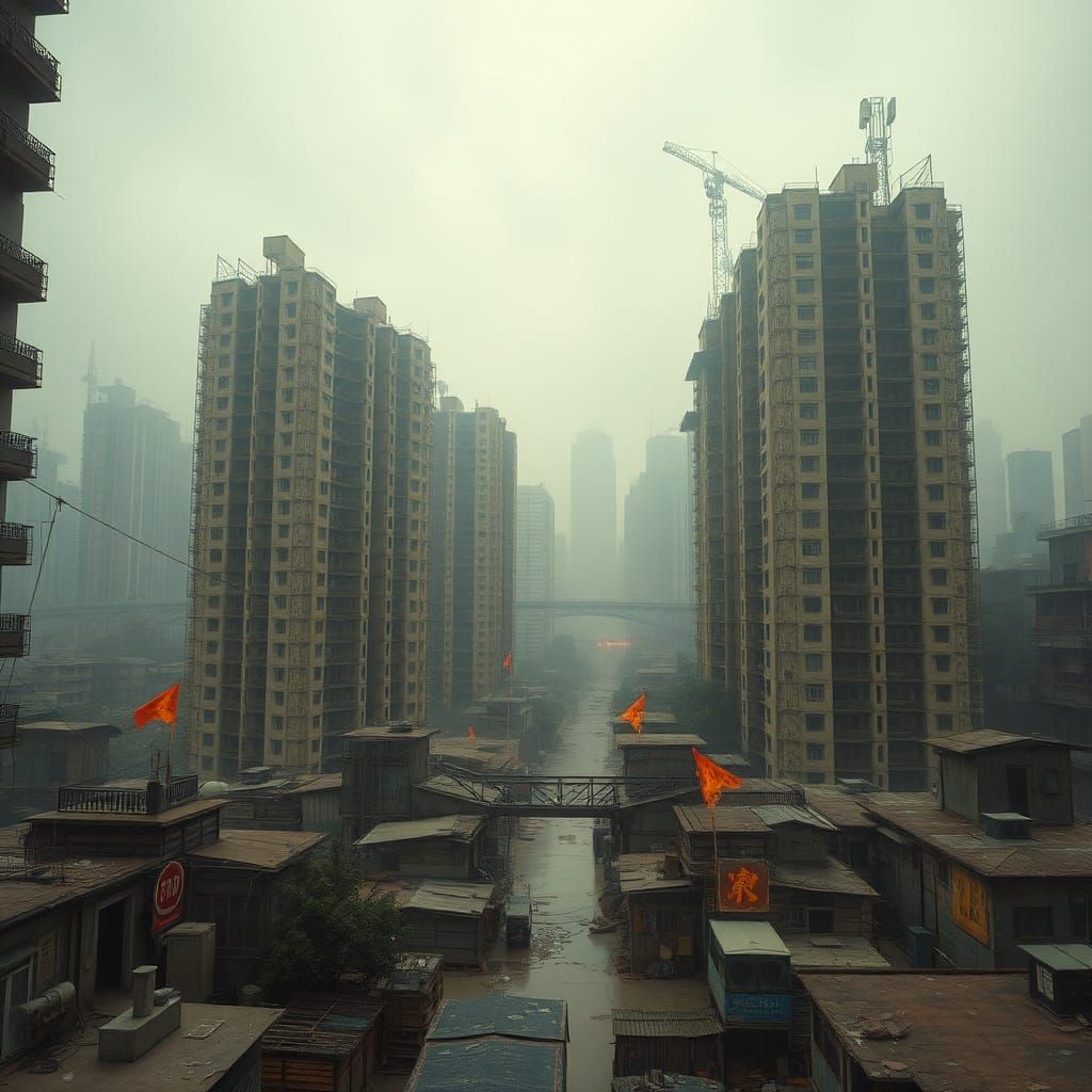 Cyberpunk Apartment Complex in Chongqing