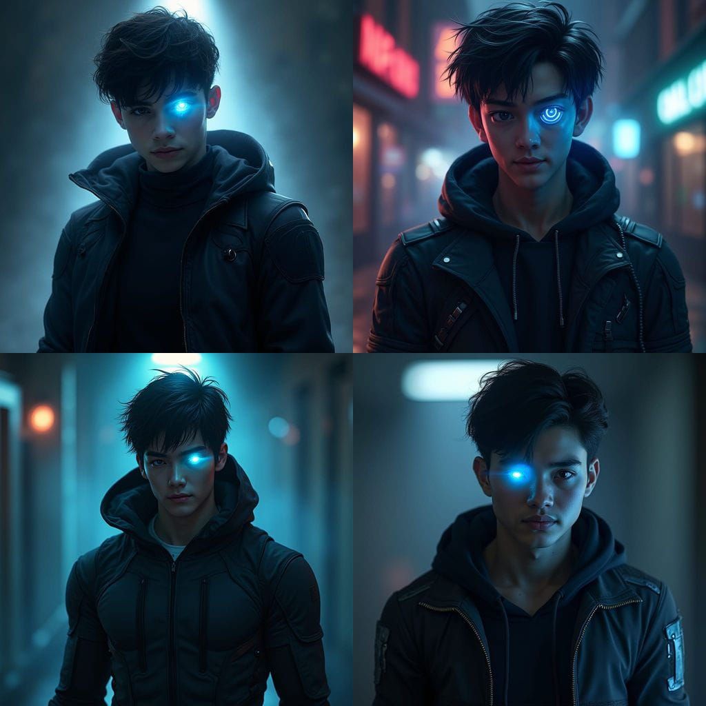 Epic Cinematic Movie Poster of a Young Mutant Superhero