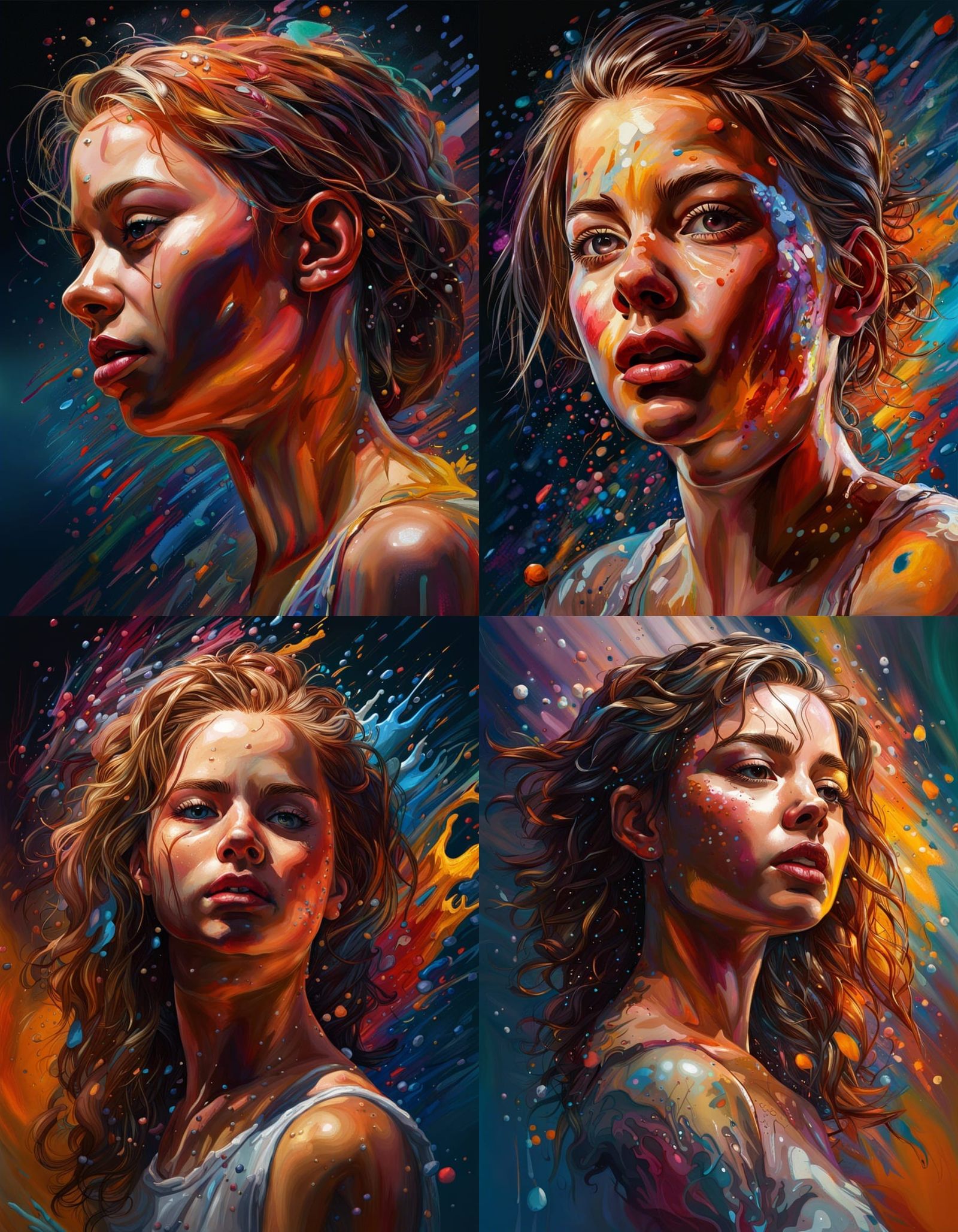 Erotic Young Woman in Vermeer Style