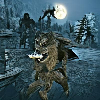 Fearsome Skyrim Werewolf