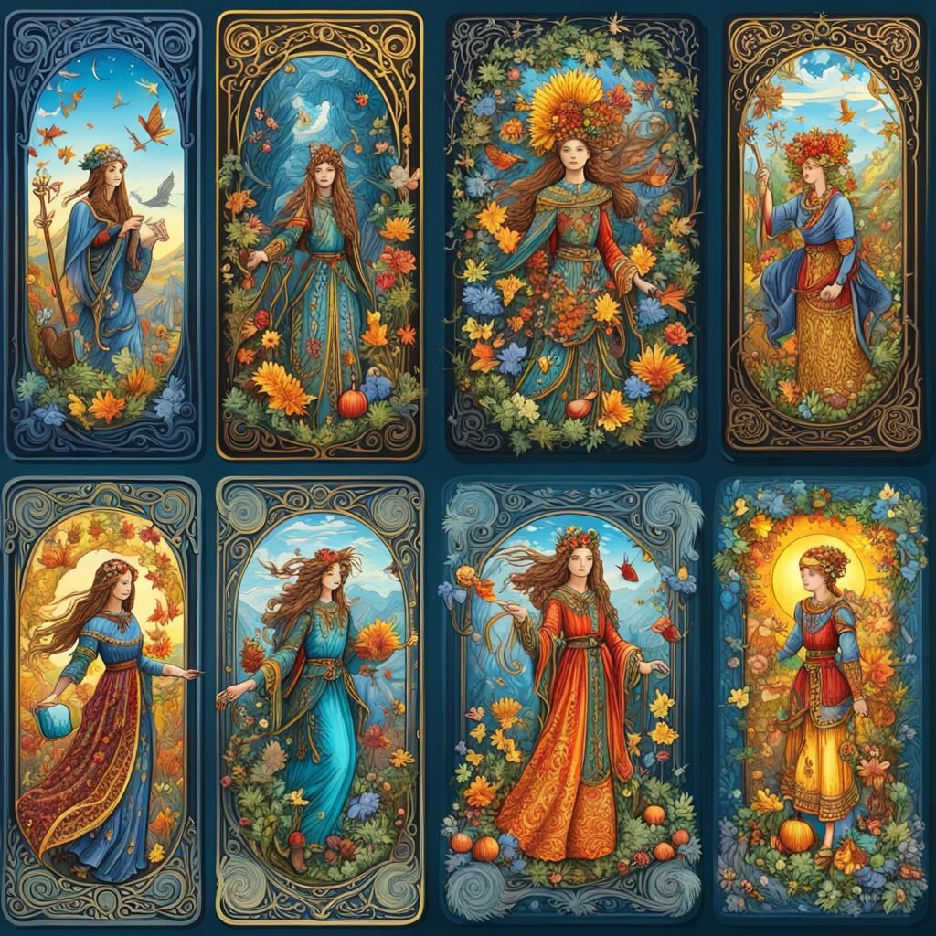 Tarot Cards: A Seasonal Masterpiece in Digital Art
