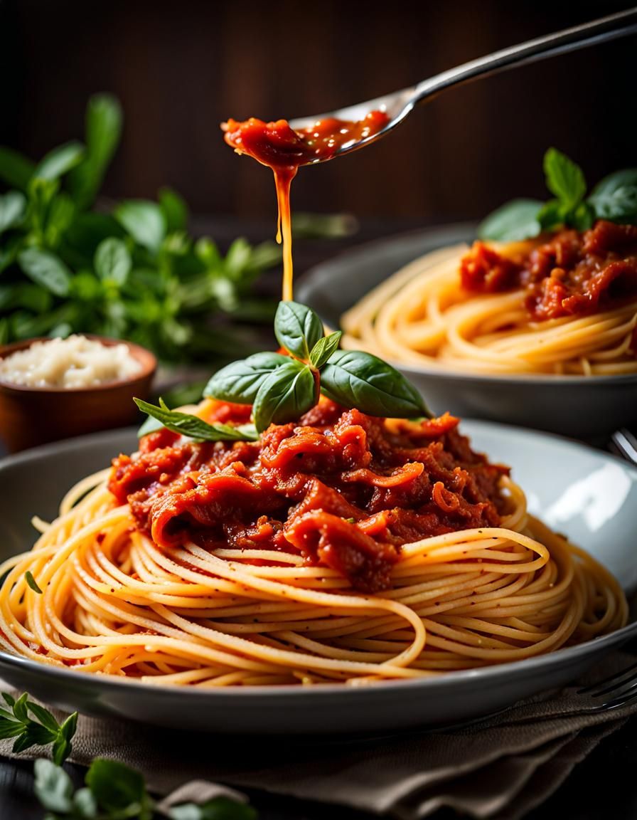 Delicious Spaghetti with Bolognese Sauce, Professional Food ...