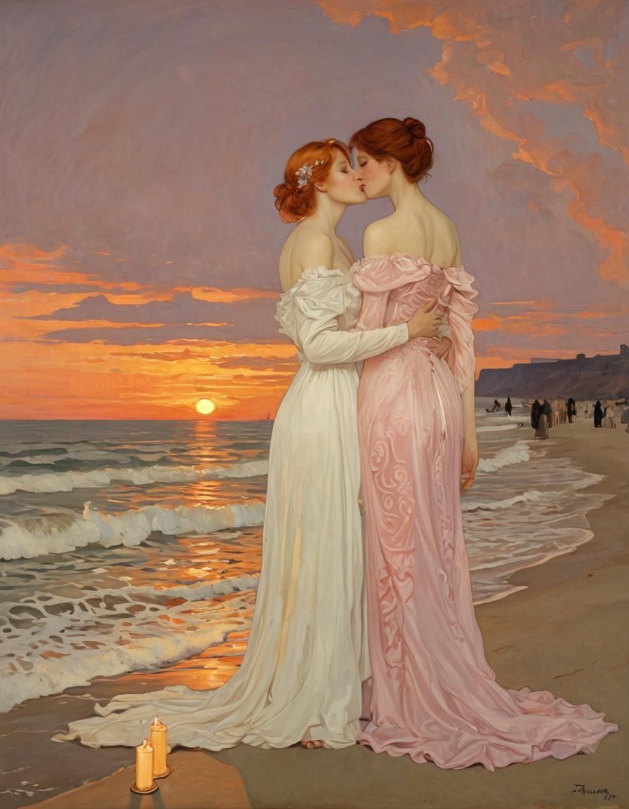 Art by Gustav Klimt, Alphonse Mucha, Aubrey Beardsley, Henri...