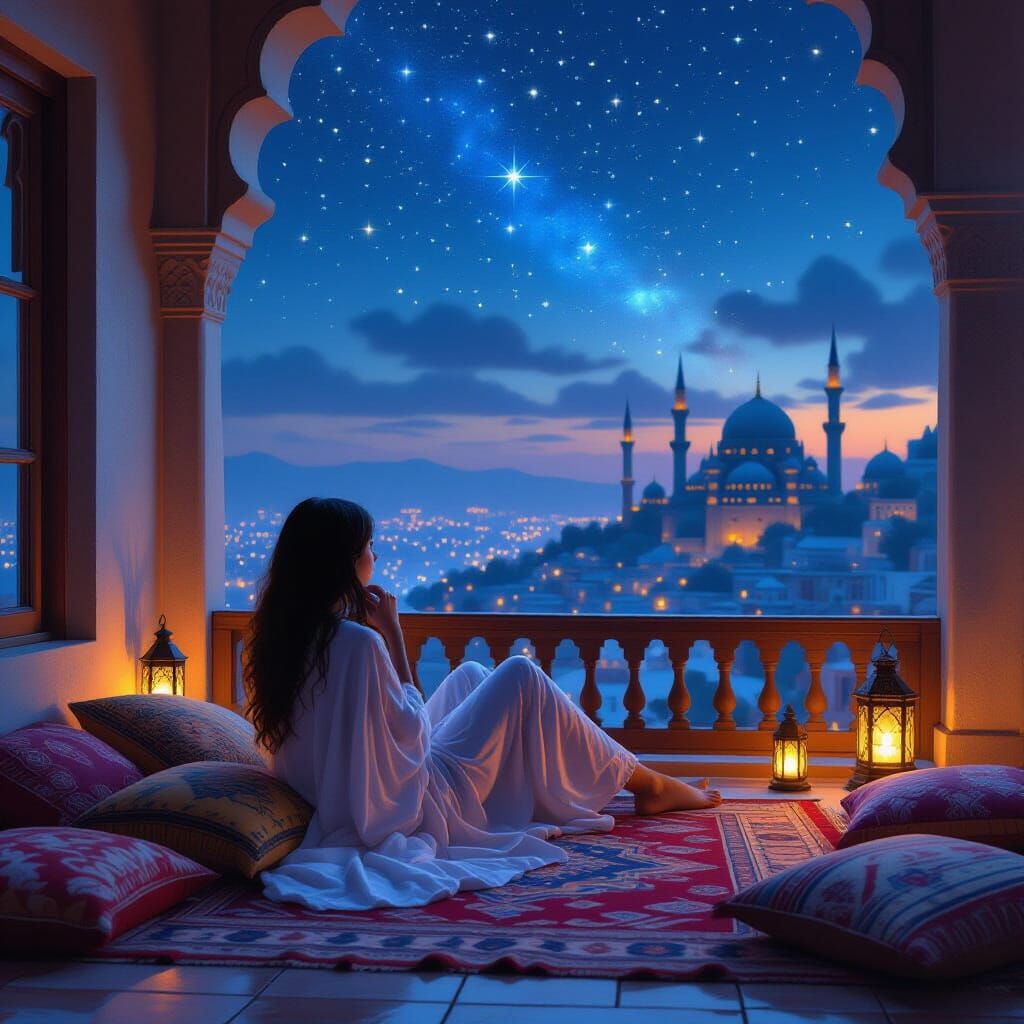 Dreamy Rooftop Terrace Star Gazing
