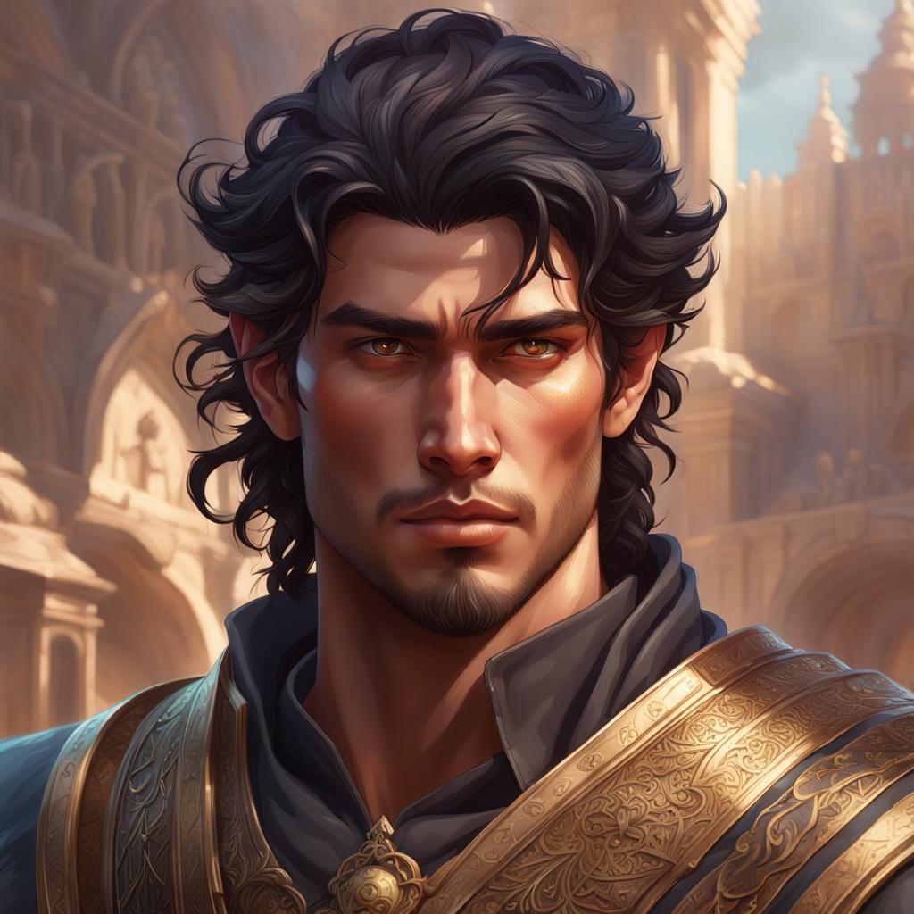 King David Portrait in Art Nouveau Style