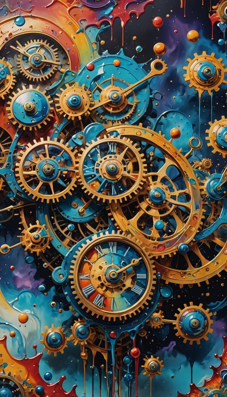 Surreal Time Split Reveals New World in Oil Painting