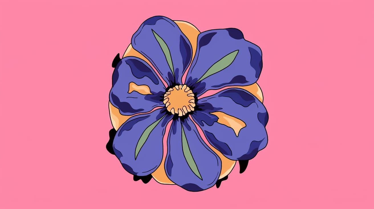 Vibrant Indigo Blossom Jasper in a Whimsical Artistic Style