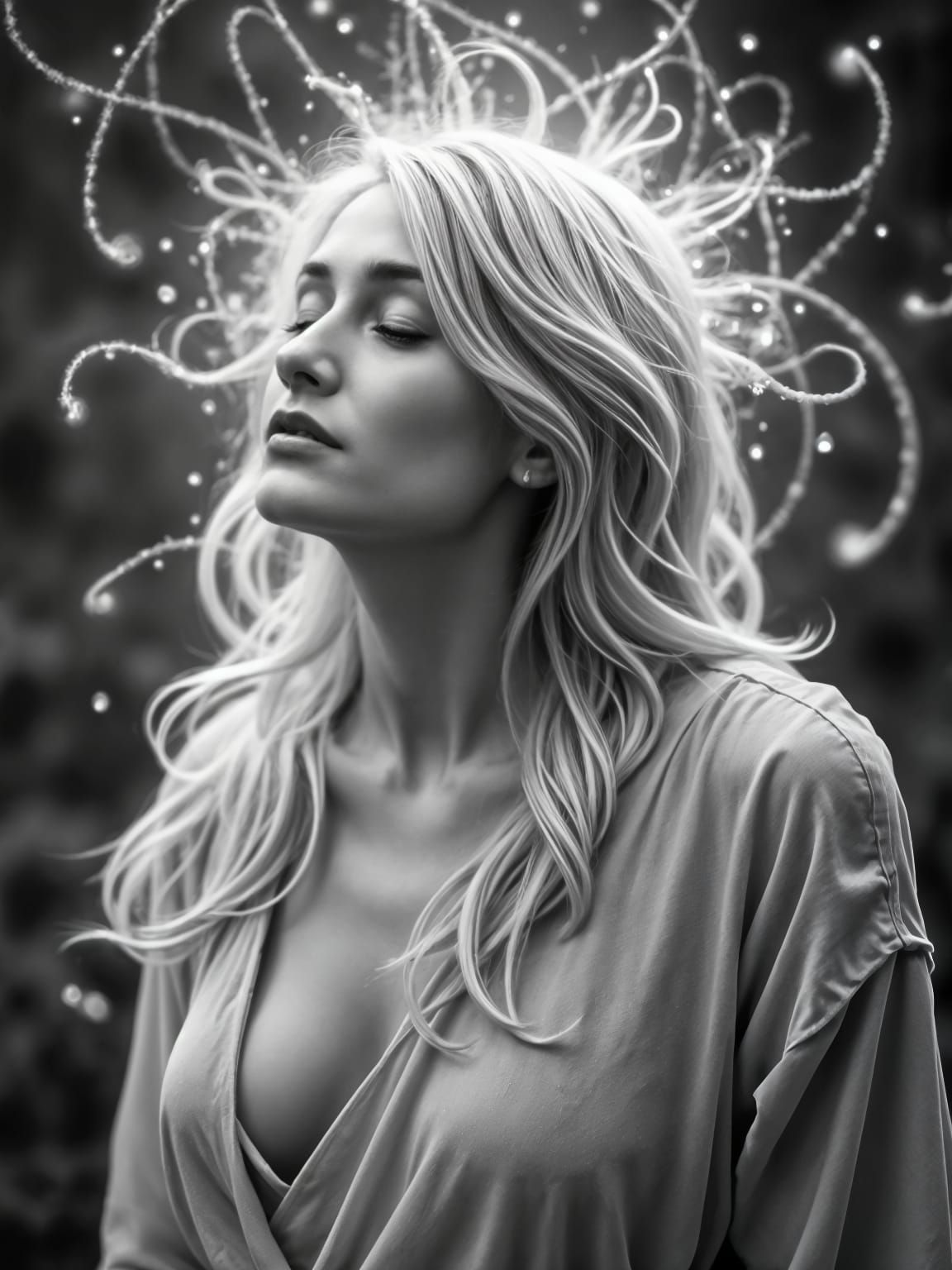 Ethereal Beauty in Mystic Shimmer