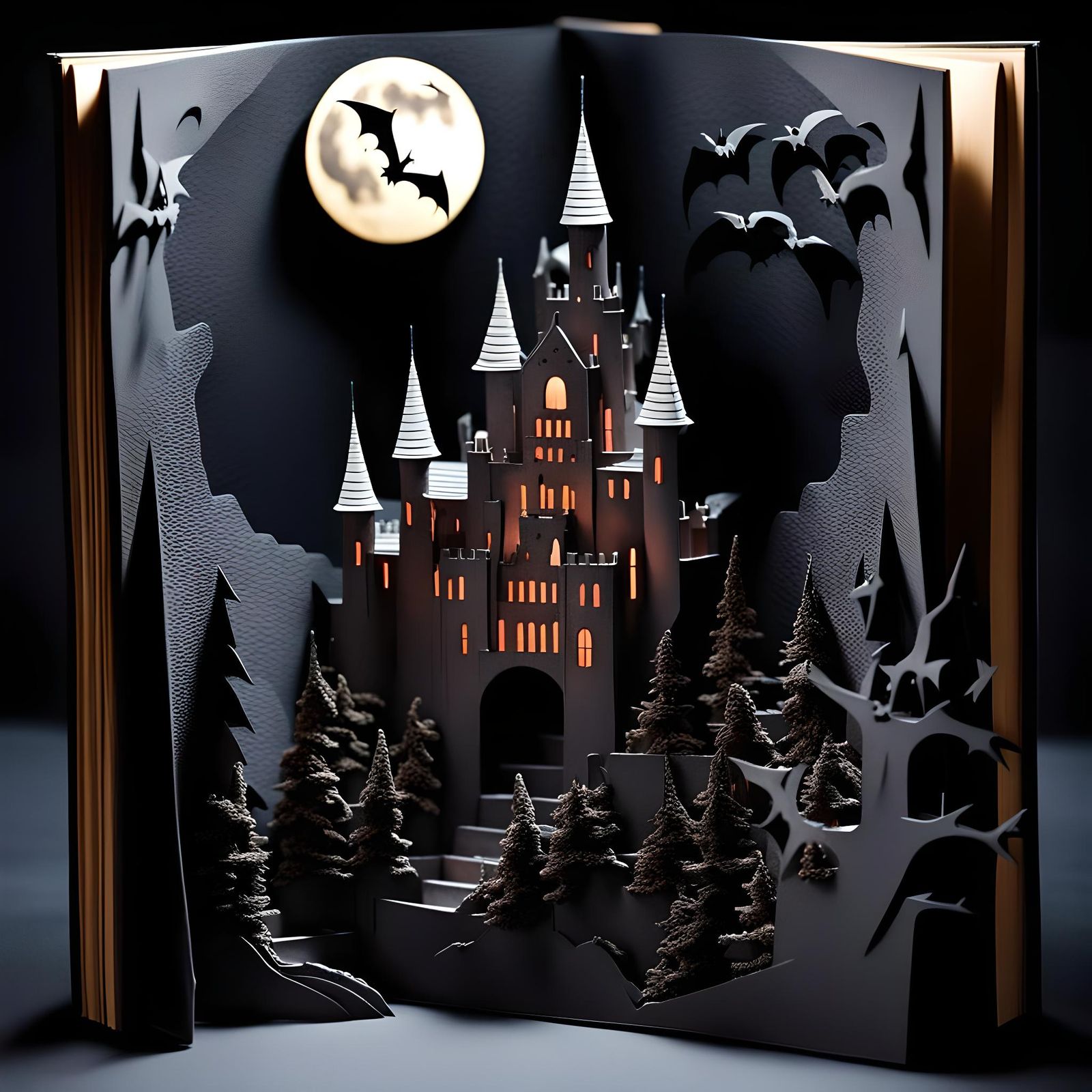 Dracula's Castle: 3D Popup Book Scene
