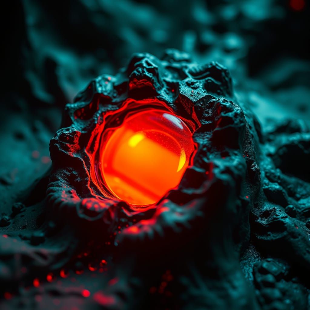 Vibrant Textile Landscape in Futuristic Style