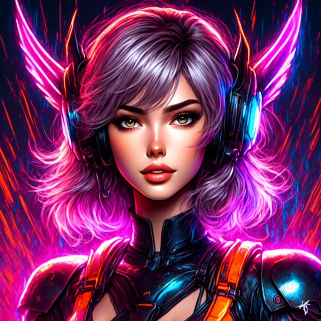 Priss Asagiri Color Sketch: Cyberpunk 2099 Portrait