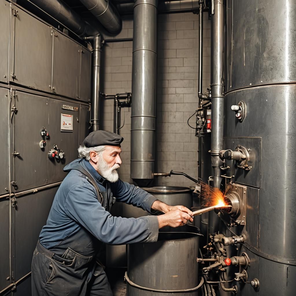 Stoker Feeding Boiler with Heating Pellets