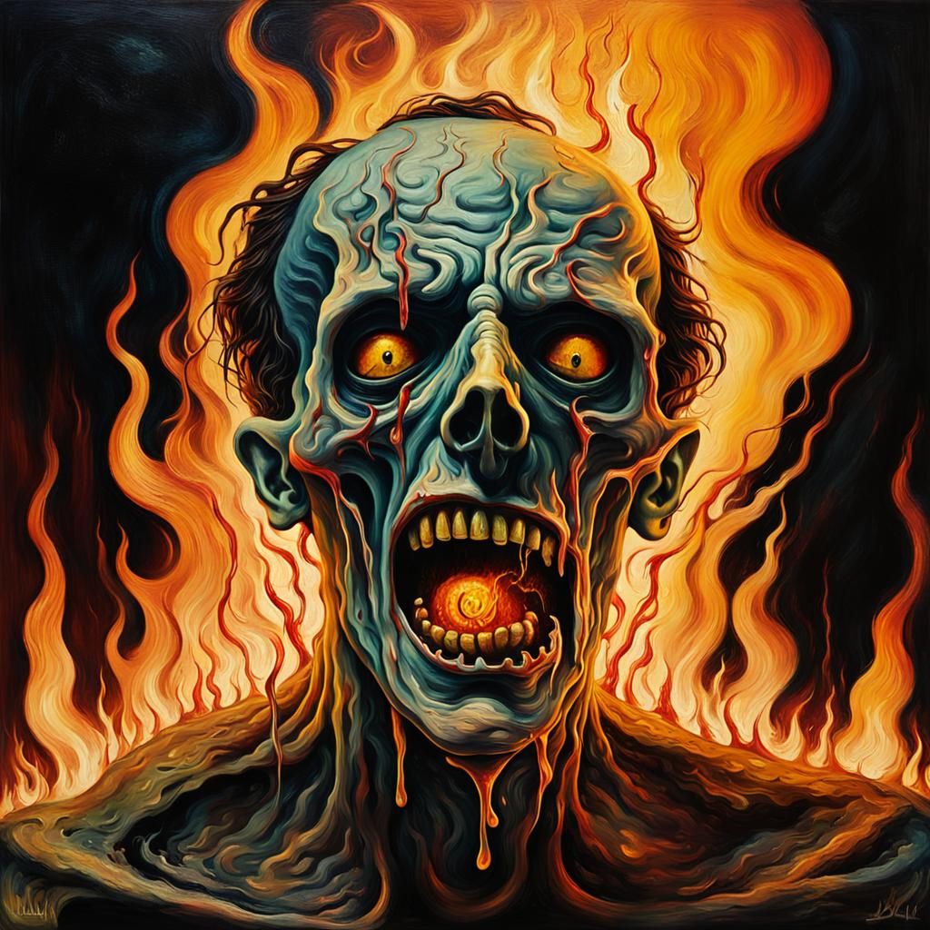 Twisted Ghoul Burns in Hellish, Surreal Inferno