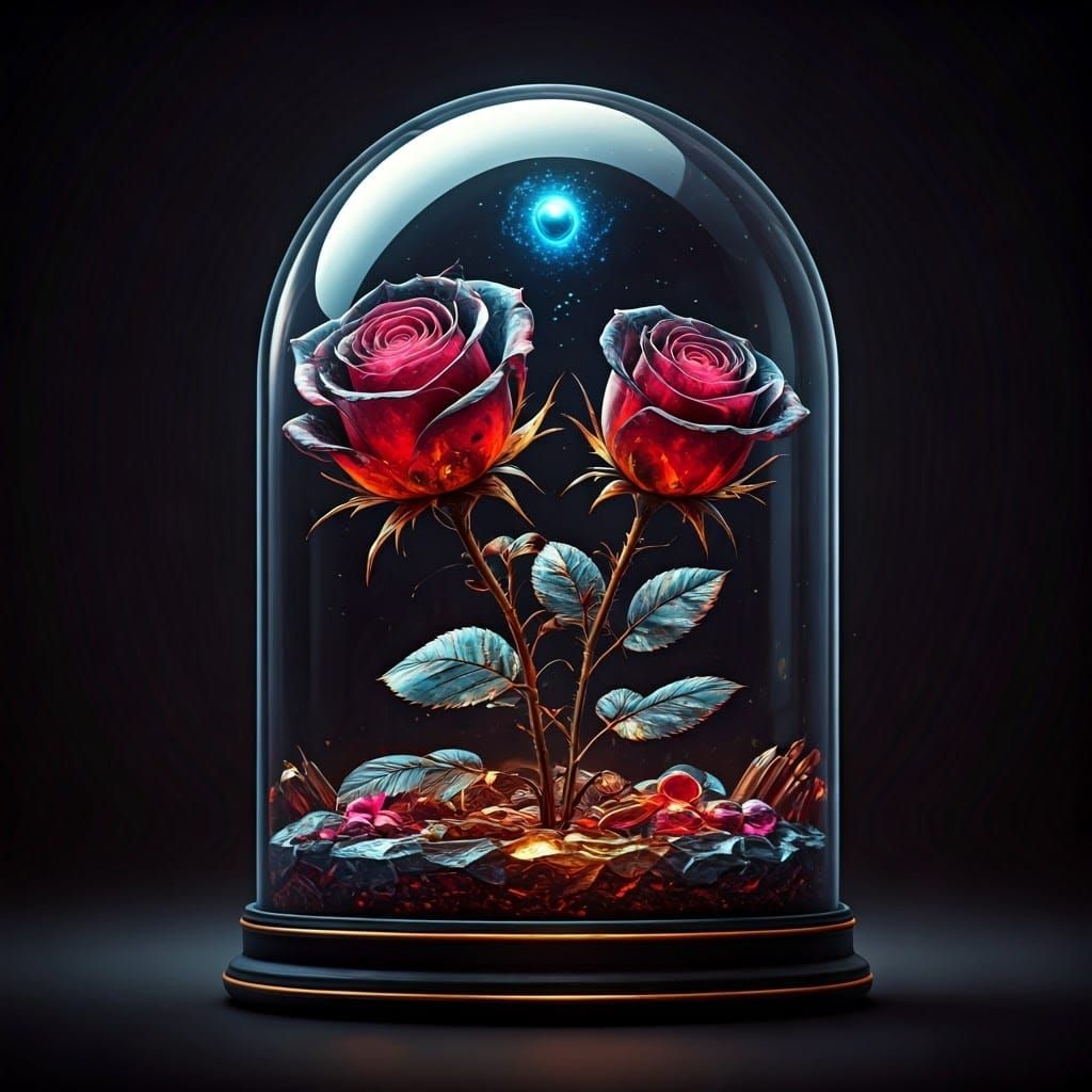 Dark Academia Masterpiece with Enchanted Glass Terrarium