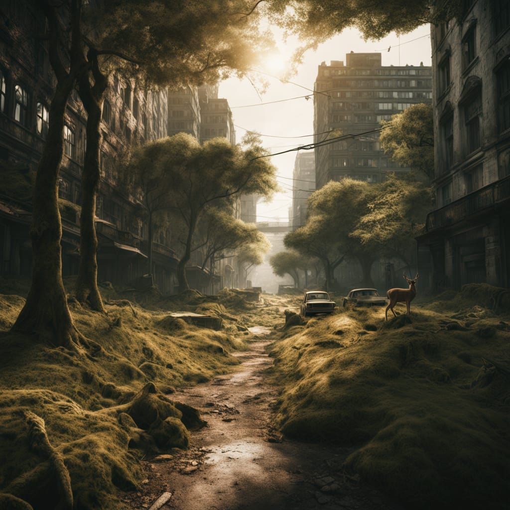 Eerie Rebirth in the Abandoned City