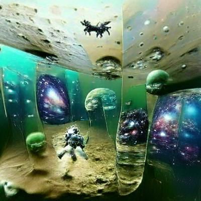 Surreal Underwater Cosmos: AI Generated Art