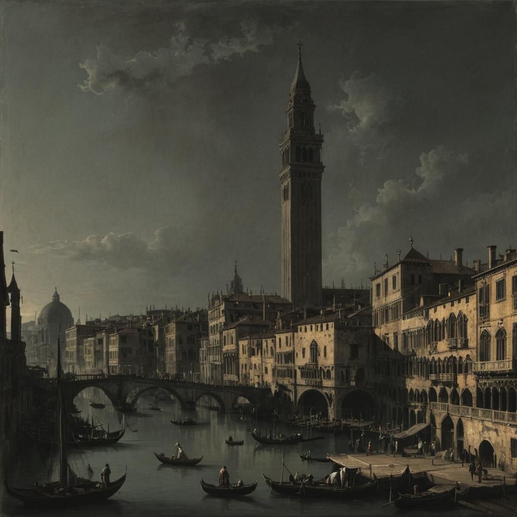 Grimdark Scene Inspired by Canaletto