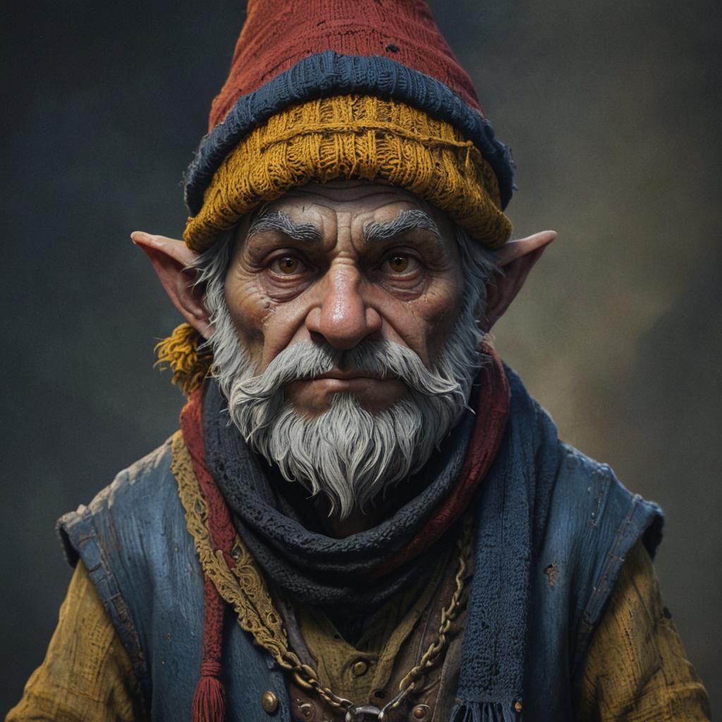 Gnome Thief Portrait in Doré Style