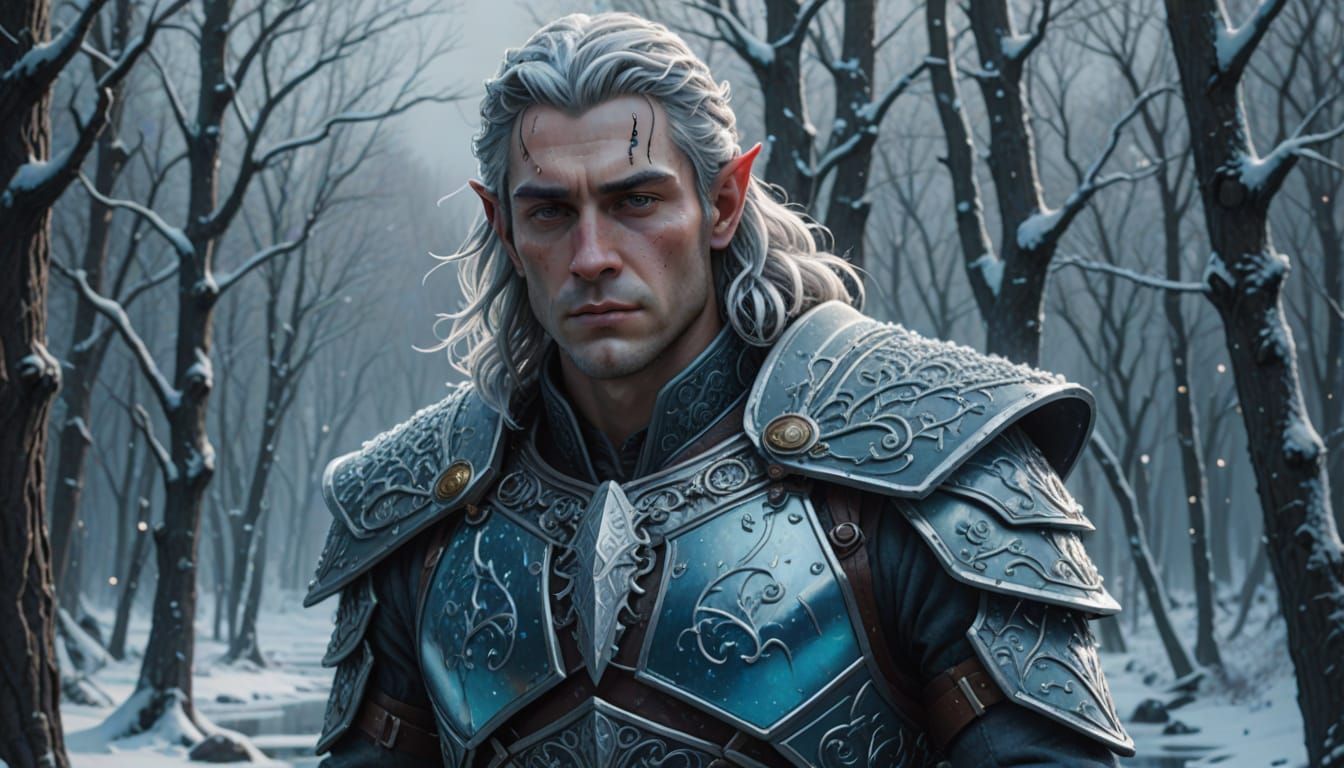 Ethereal Elf Prince in Winter Wonderland