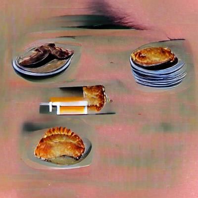 Meat Pie and Cigarettes Still Life