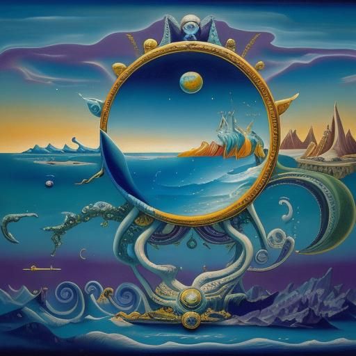 Pallas in Cosmic Ocean: A Surrealist Vision